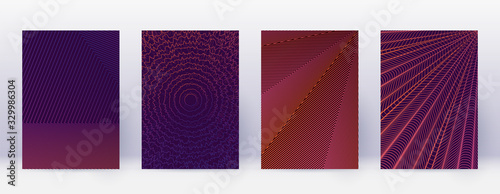 Art business card. Abstract lines modern brochure 