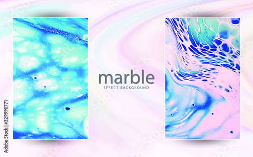 Natural Luxury. Marbleized effect. Ancient oriental drawing technique. Marble texture. Beautiful pattern. Oriental art. Marbling background. White and blue mixed acrylic paints white powder.