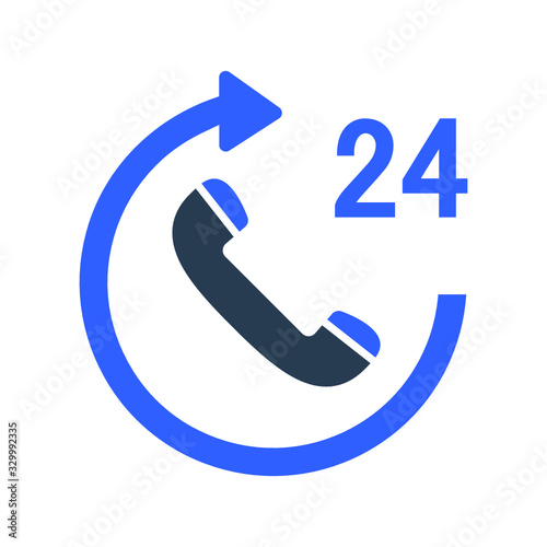 24 Hour call Service Icon