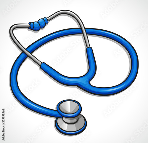 Vector medical stethoscope design drawing