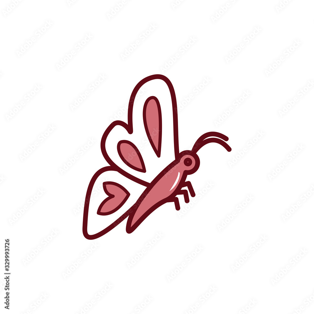 Obraz premium Butterfly icon vector design template