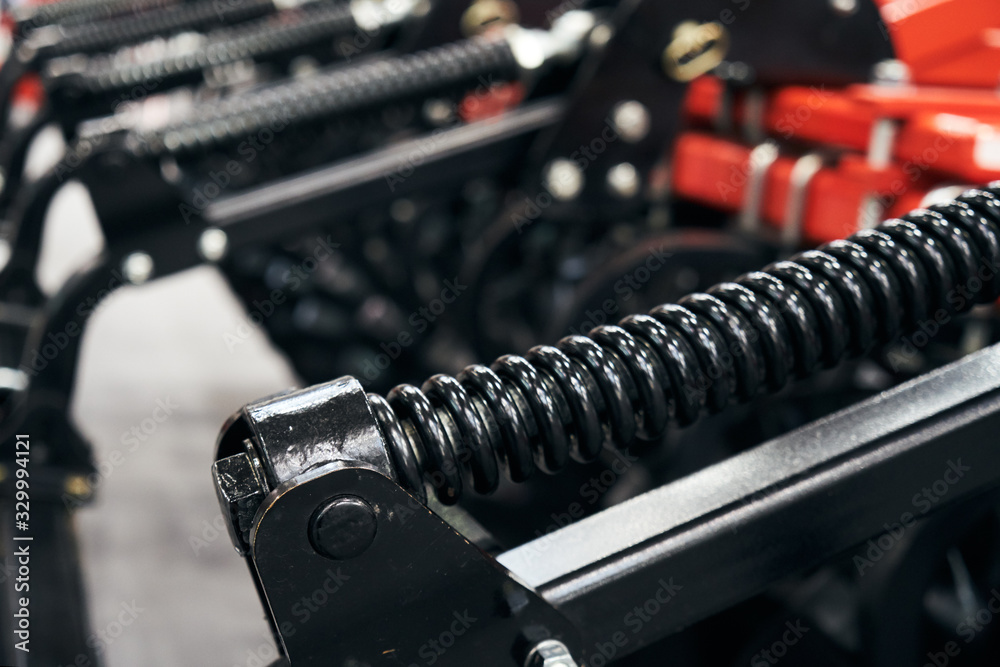 Damping springs of a modern cultivator. Damping springs of a modern cultivator.