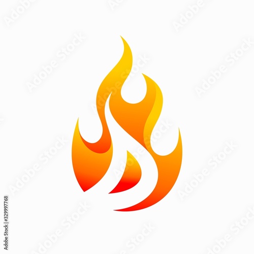 Letter D fire logo design