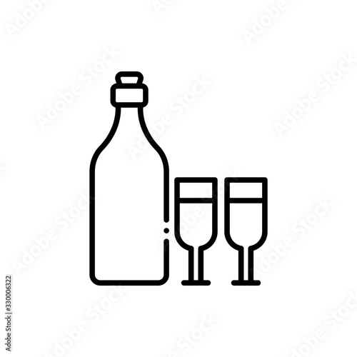 Drink  Vector Icon Line style Illustrations.