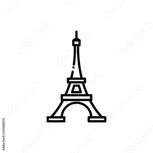 Eiffel Tower  Vector Icon Line style Illustrations.