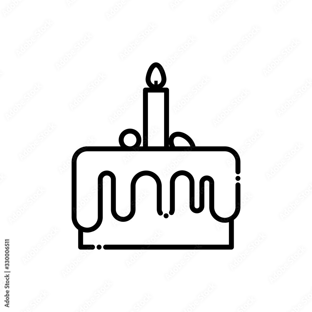 Cake Vector Icon Line style Illustrations. Cake Vector Icon Line style Illustrations.