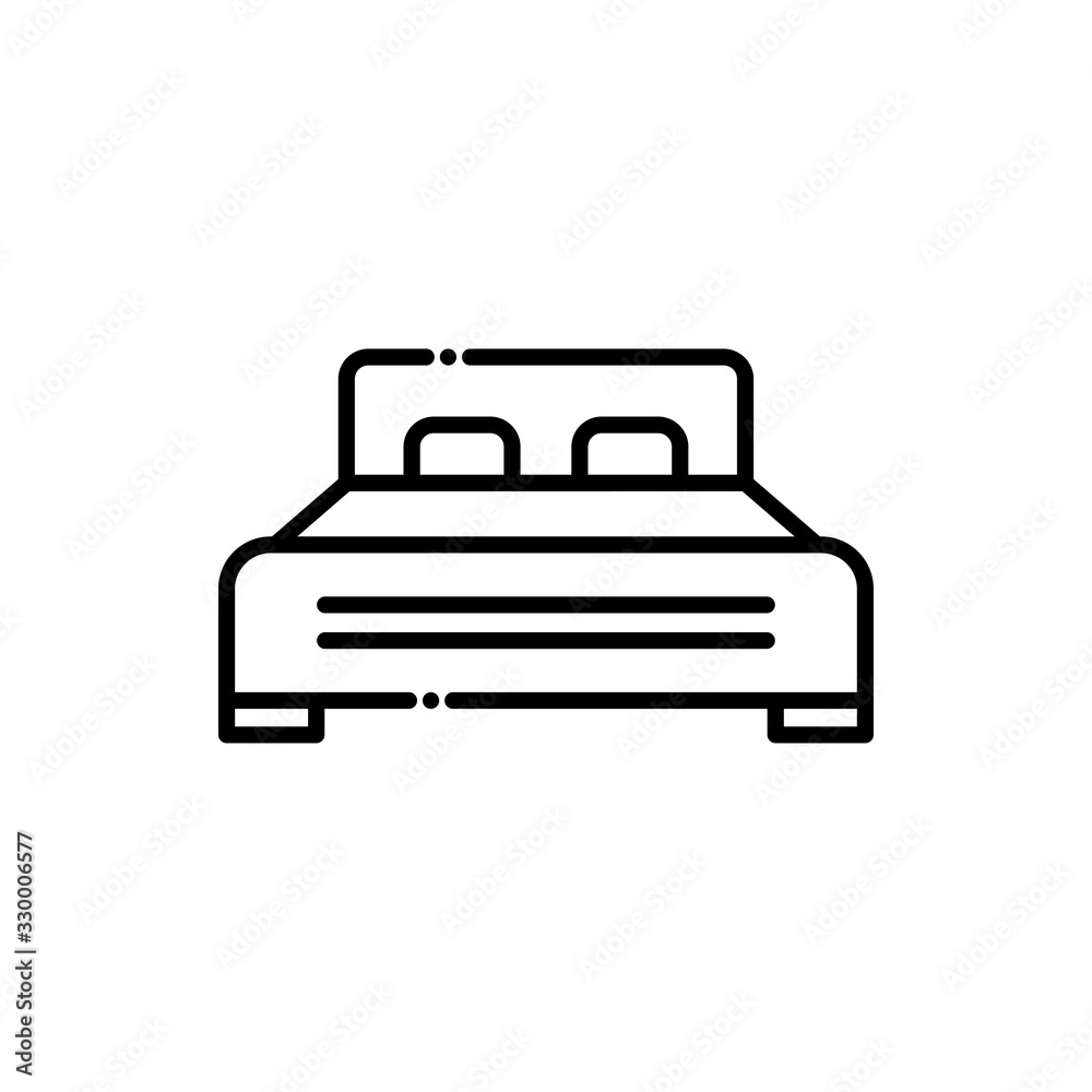 Bedroom Vector Icon Line style Illustrations. Bedroom Vector Icon Line style Illustrations.