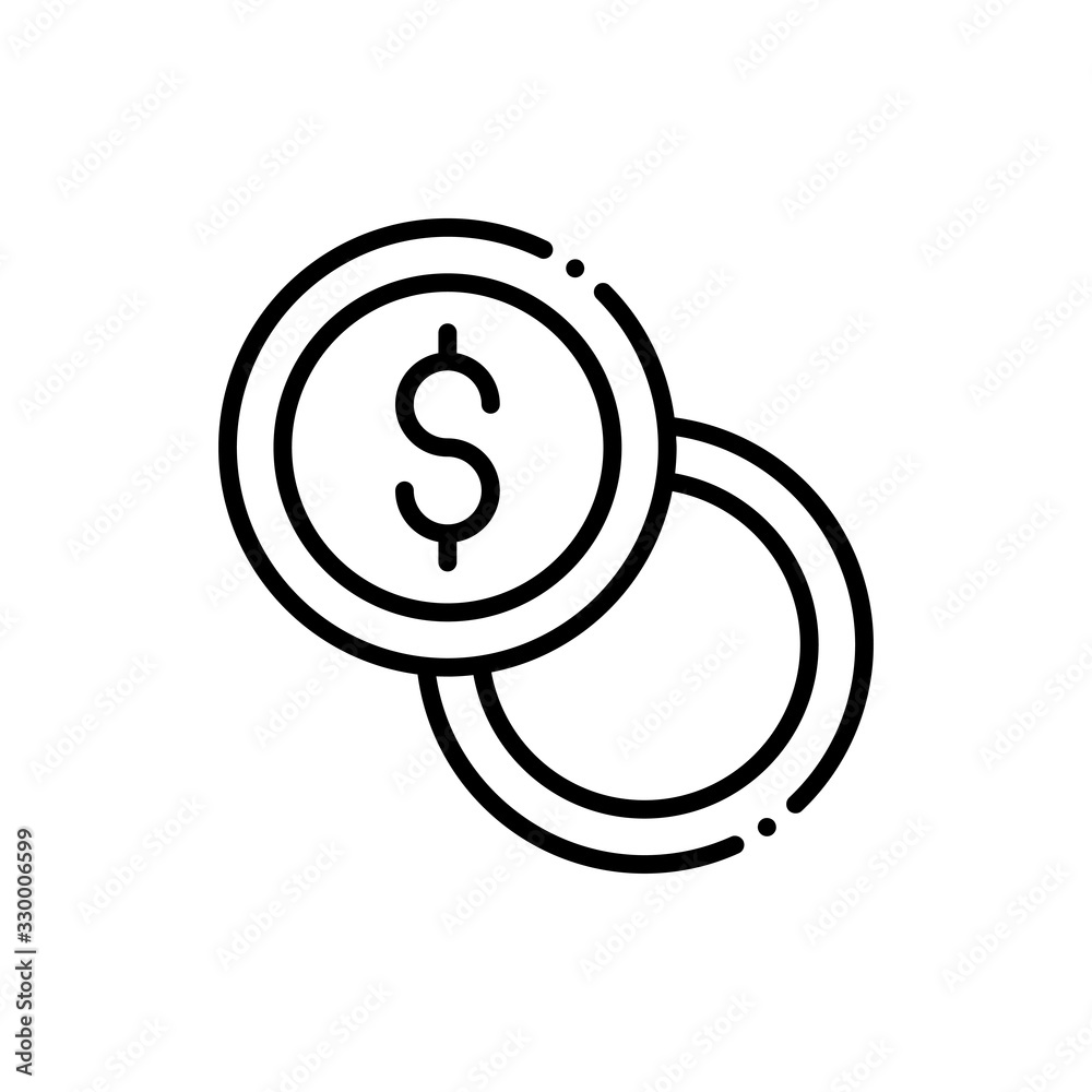 Currency Vector Icon Line style Illustrations. Currency Vector Icon Line style Illustrations.