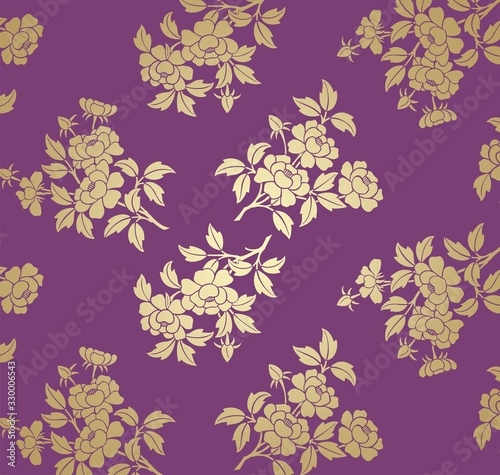 wedding card design, paisley floral pattern , India	