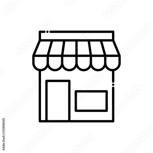 Shop  Vector Icon Line style Illustrations.