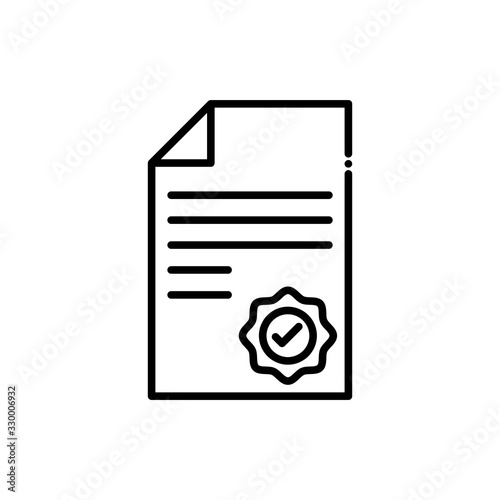 Attestation  Vector Icon Line style Illustrations.