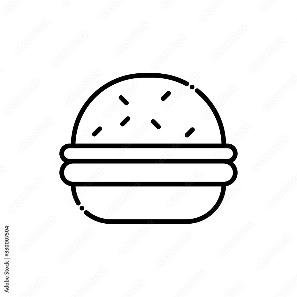 Burger Vector Icon Line style Illustrations. Burger Vector Icon Line style Illustrations.