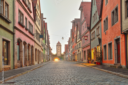 Fototapeta Naklejka Na Ścianę i Meble -  Beautiful Deutsch street of a small old provincial town