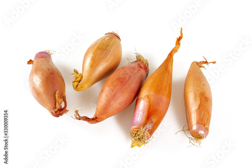 shallot onions isolated on white background