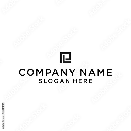 pl logo icon design vector