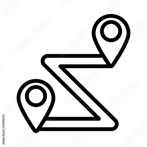 pins pointers location distance line style icon