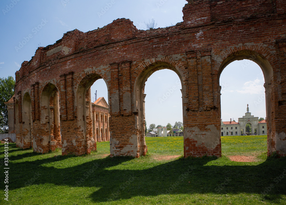 Ruins of the Ruzhansky Castle in Belarus in May Ruins of the Ruzhansky Castle in Belarus in May