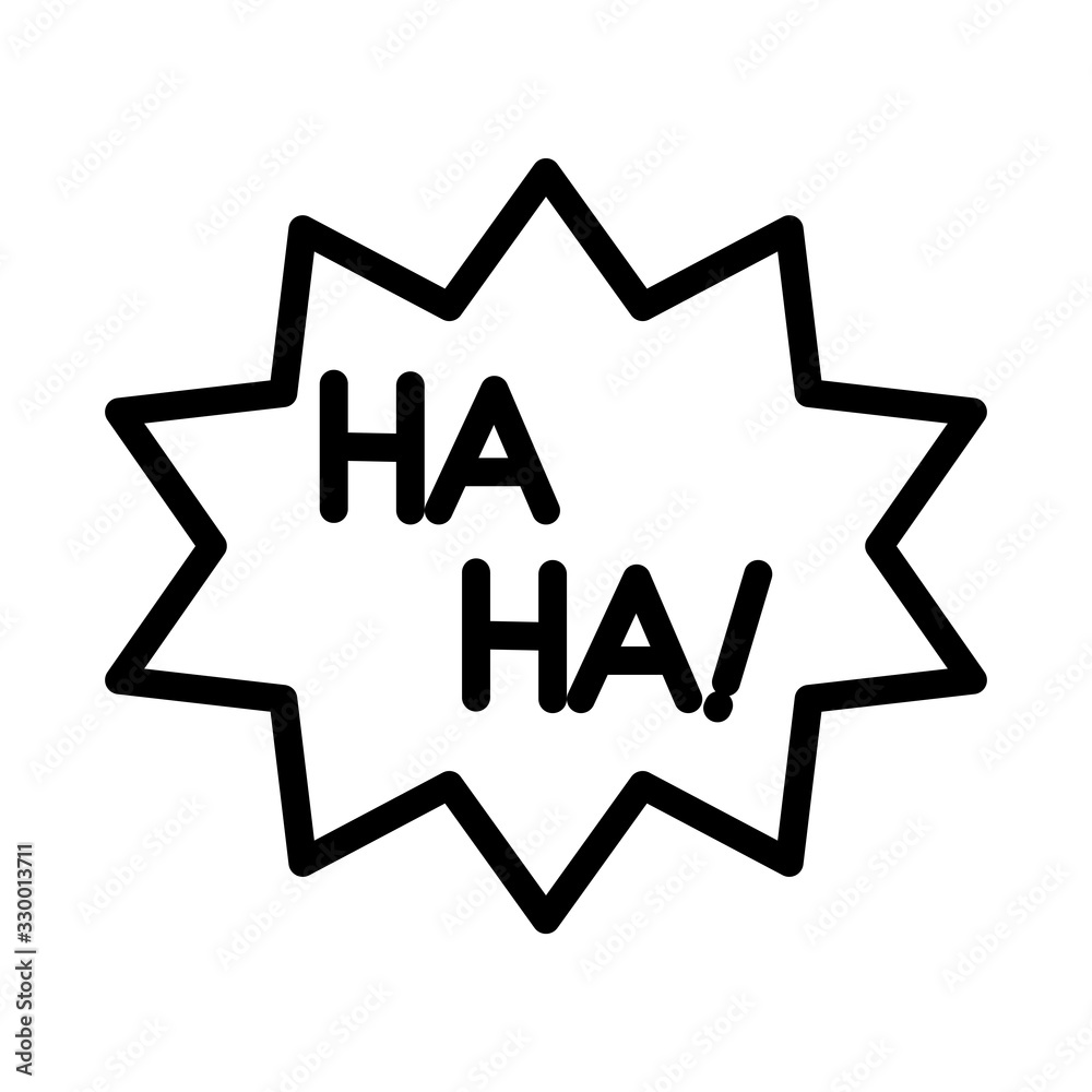 expression bubble with ha ha fools day line style expression bubble with ha ha fools day line style
