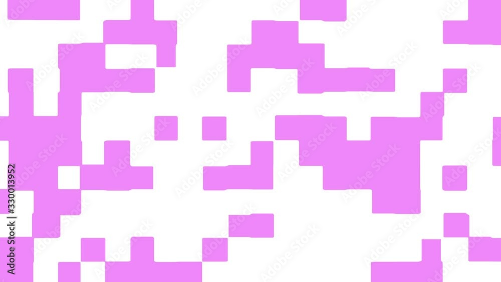 Abstract animation of pink block shapes moving on white background. MIninmalistic seamless loop animated background, wallpaper.