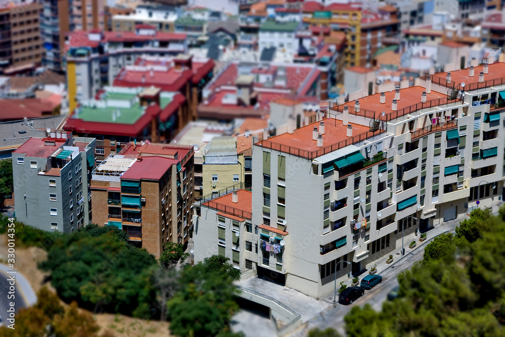 Small town houses from great heights