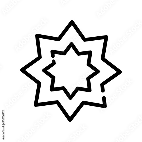 star symbol line style icon