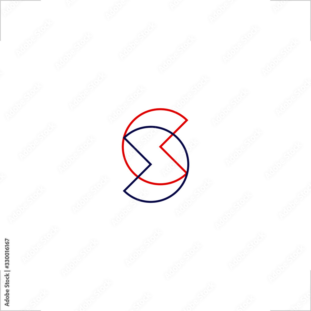 initial S letter logo connected design initial S letter logo connected design