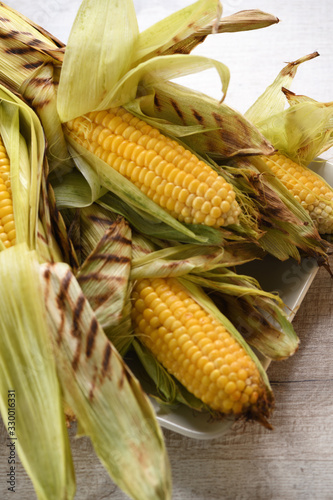 Corn on the cob grilled