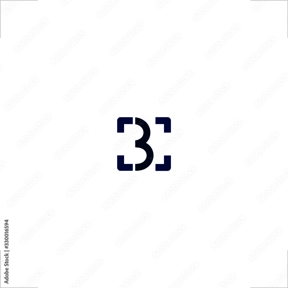 initial B letter logo capture frame design initial B letter logo capture frame design