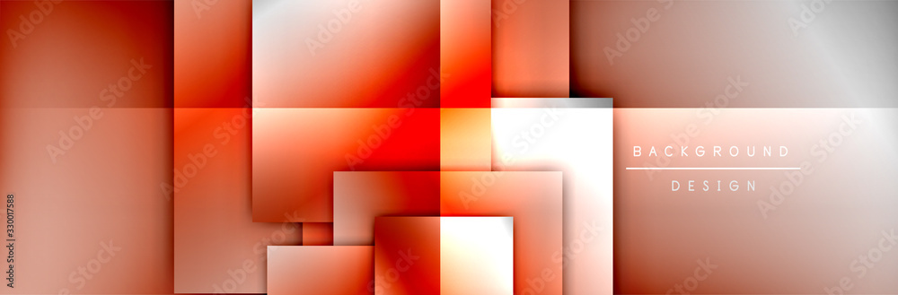 Square shapes composition geometric abstract background. 3D shadow effects and fluid gradients. Modern overlapping forms Square shapes composition geometric abstract background. 3D shadow effects and fluid gradients. Modern overlapping forms