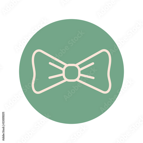 hipster fashion bow tie block and line