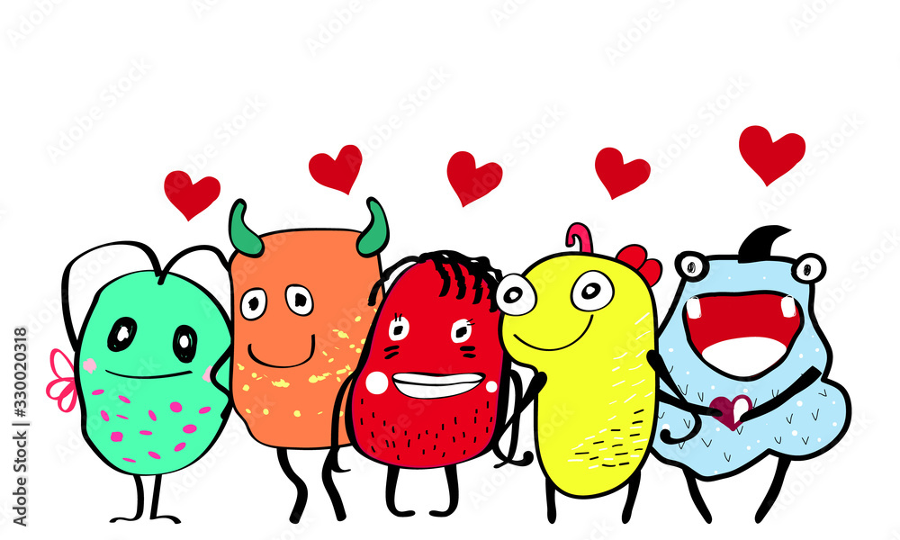 cute monster cartoon design for art and print vector eps.10 cute monster cartoon design for art and print vector eps.10