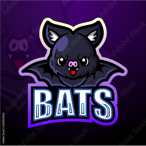 Bat mascot esport logo design