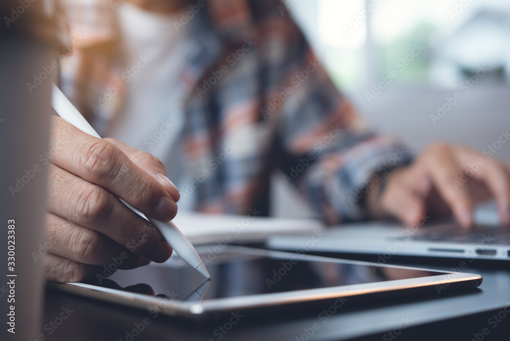 Using digital tablet Using digital tablet