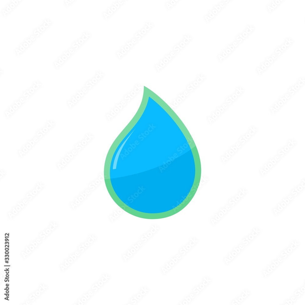 Illustration of a water drop isolated on white background Illustration of a water drop isolated on white background