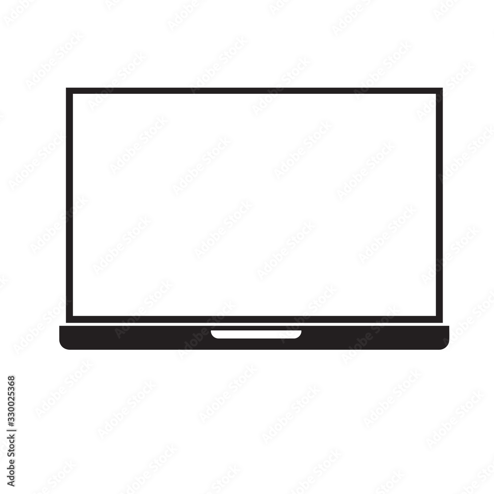 Laptop computer screen icon isolated on white background Laptop computer screen icon isolated on white background