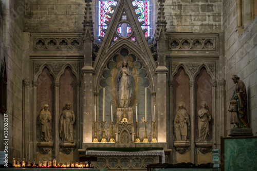  Altar in the Collegiale church of Saint Emilion, France photo