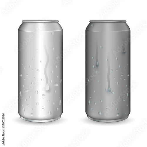 Realistic metallic cans