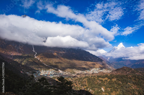 Khunde Village. Nepal, Sagarmatha National Park photo