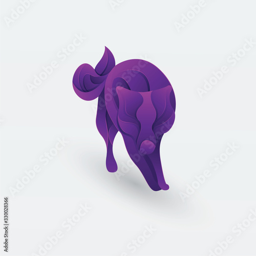 Wolf illustration concept vector design template