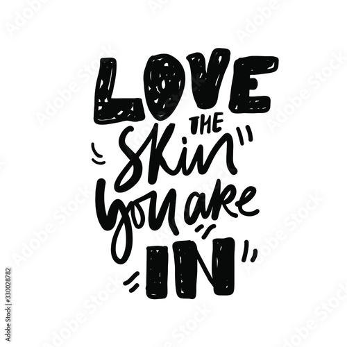 Scincare quotes. Hand lettering for your design
