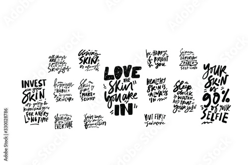 Scincare quotes. Hand lettering for your design