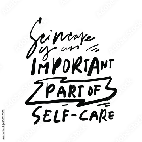 Scincare quotes. Hand lettering for your design