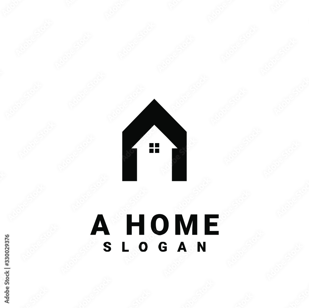 house with letter a logo initial design house with letter a logo initial design