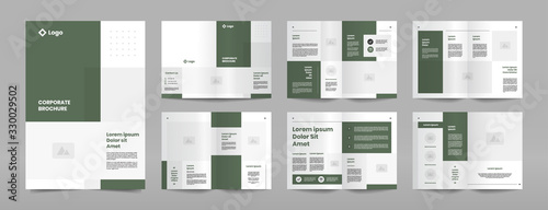 modern green business brochure design template
