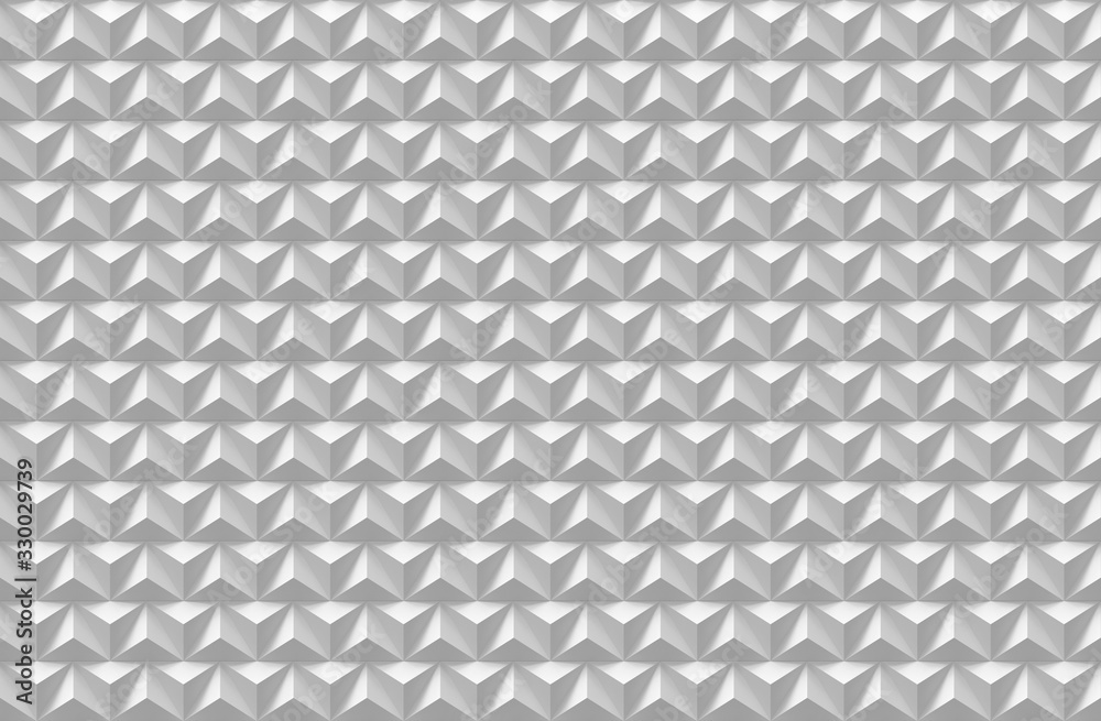 Endless geometric seamless pattern of white triangles.