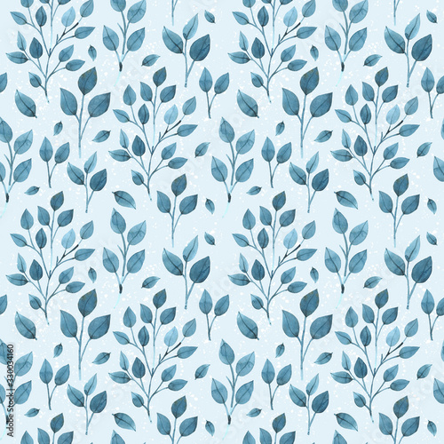 Watercolor seamless floral pattern.