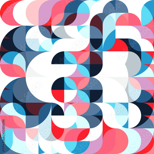 Vector pattern of geometric elements in a modern style for background design, print, social networks, packaging, textile, web.