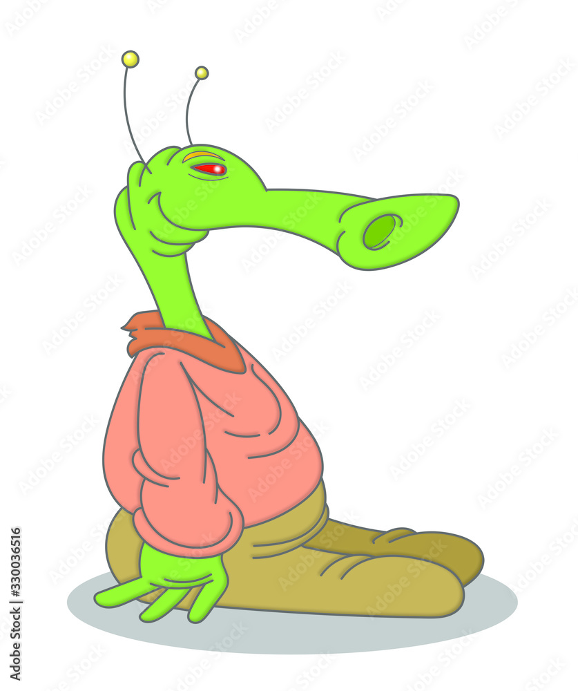 Fototapeta premium Extraterrestre avec vêtements