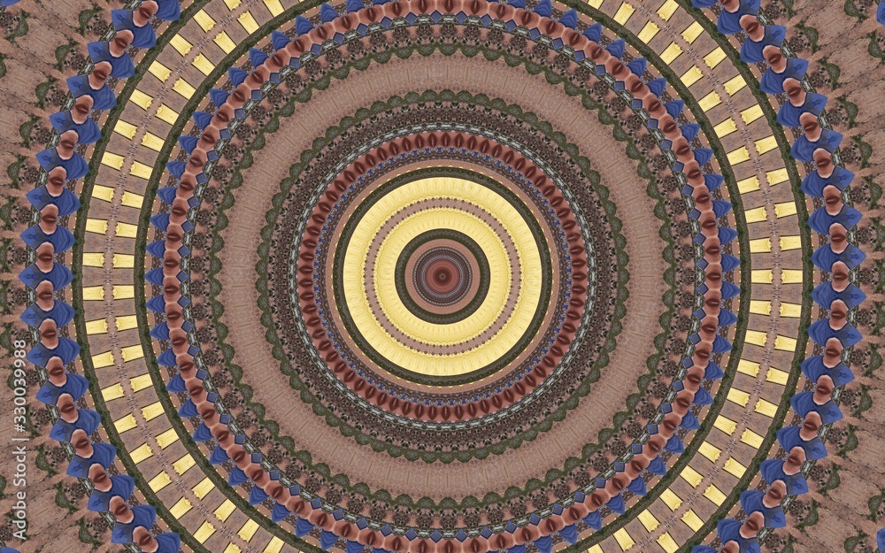 Seamless kaleidoscope pattern with a Mandala Seamless kaleidoscope pattern with a Mandala
