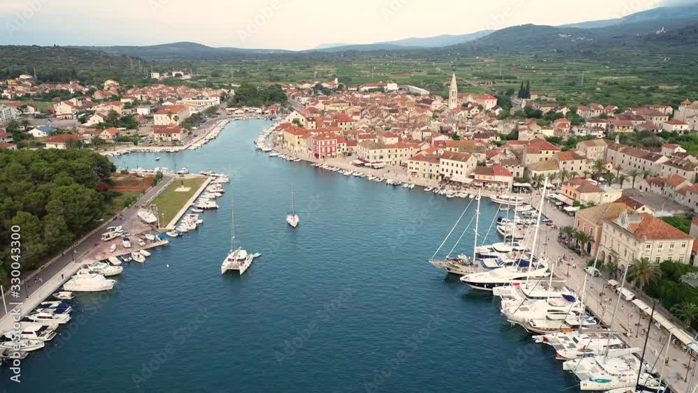 Aerial view of Stari Grad, Croatia Aerial view of Stari Grad, Croatia